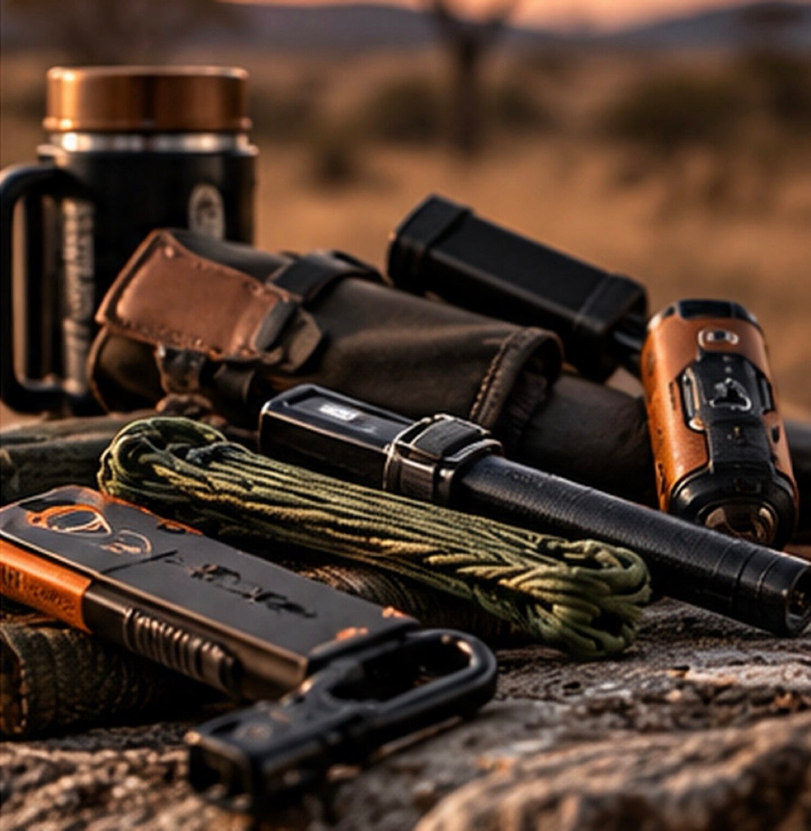 Accessories at sunset