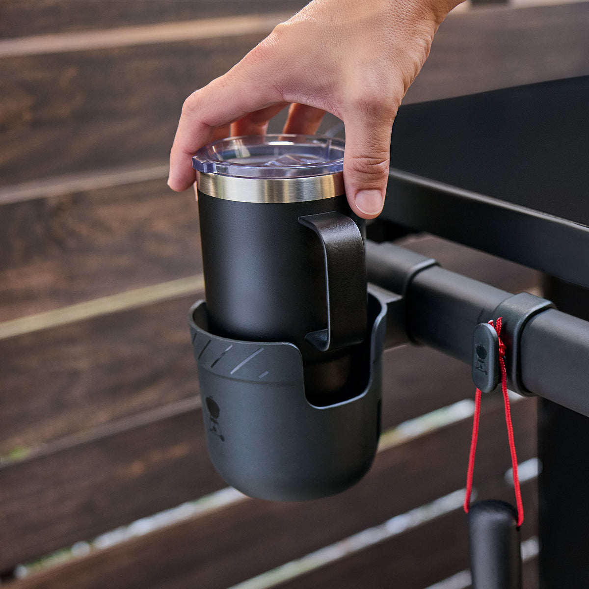 Weber Works Bottle Holder in use