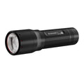 Ledlenser P7 torch, 2025 P-Series, black recycled aluminium body with focusable 400 metre beam head