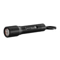 Ledlenser P3R rechargeable keychain torch, 2025 P-Series, black aluminium body with USB-C battery and key ring