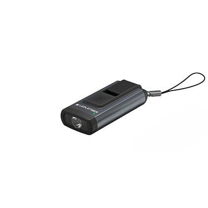 Ledlenser K6R Safety 4GB rechargeable keyring torch with alarm, grey