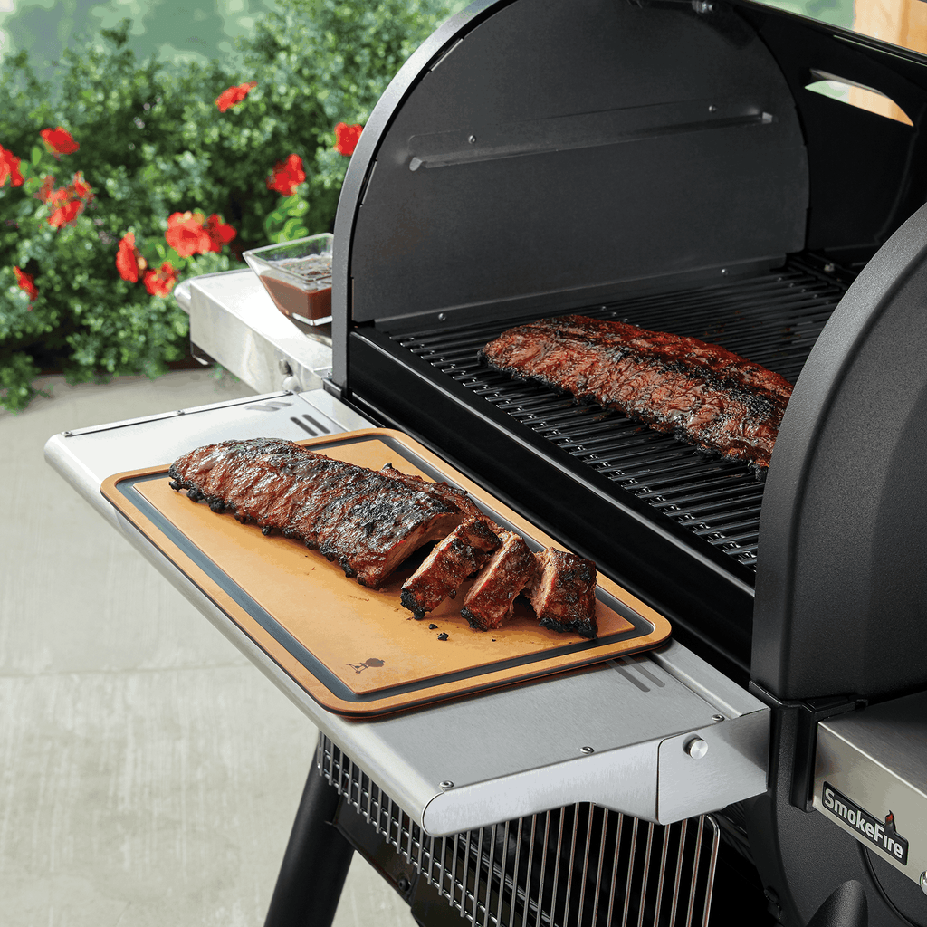 Weber Cutting Board in use