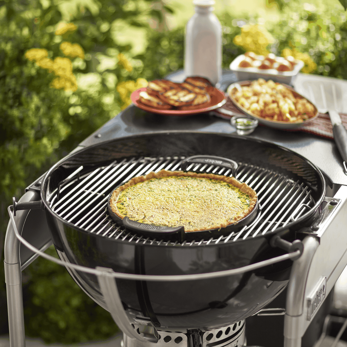 Weber GBS Griddle in use