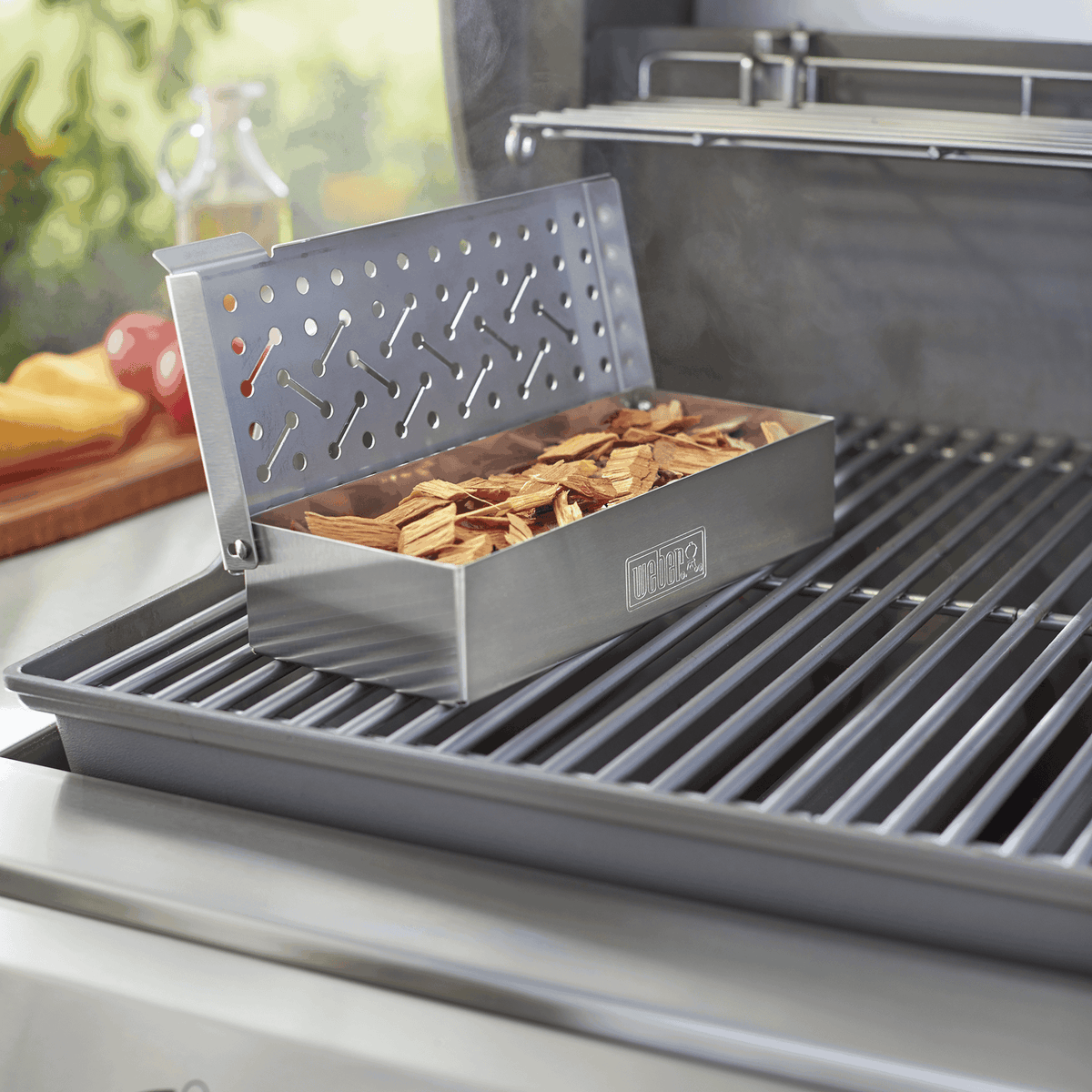 Weber Smoker Box in use
