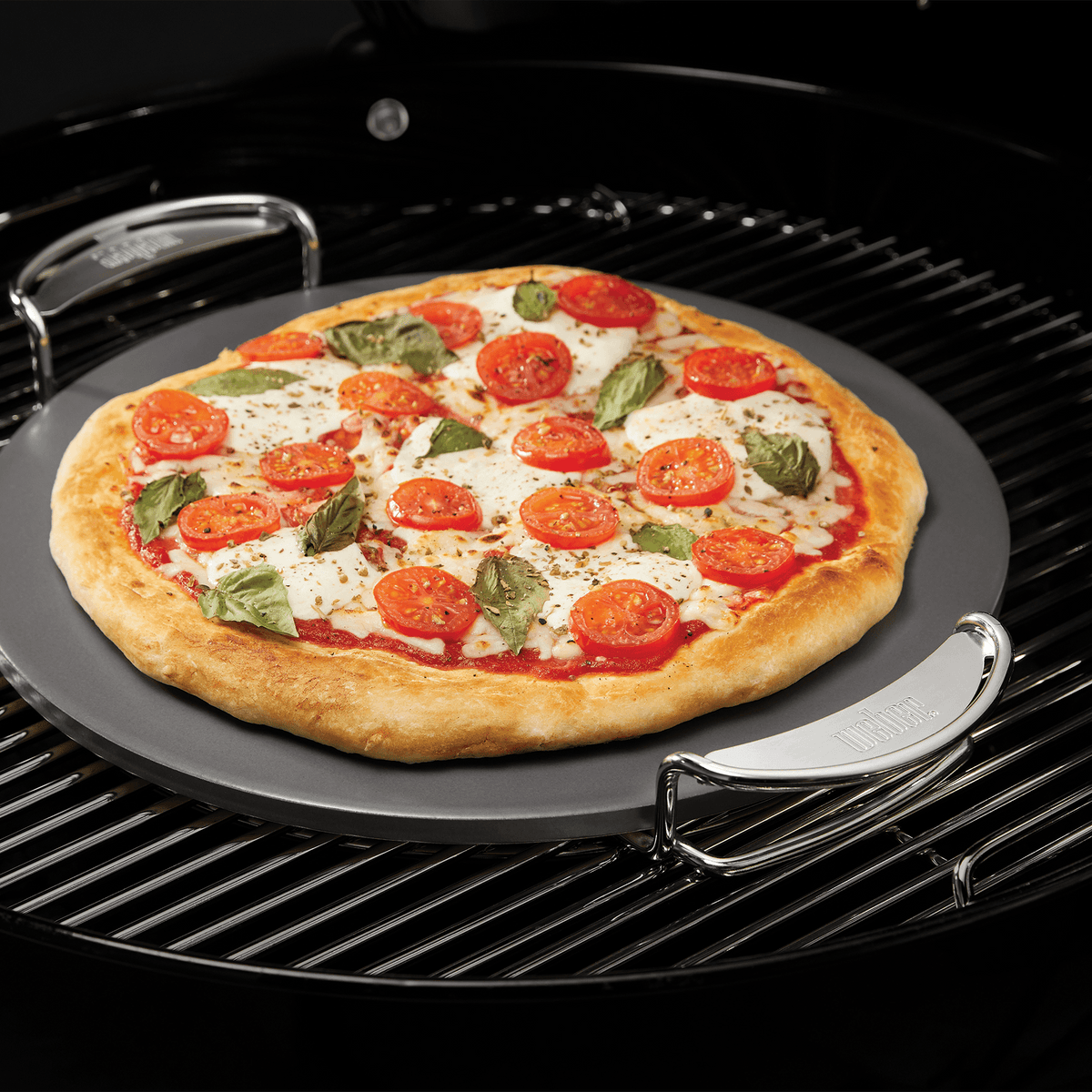 Weber GBS Pizza Stone in use