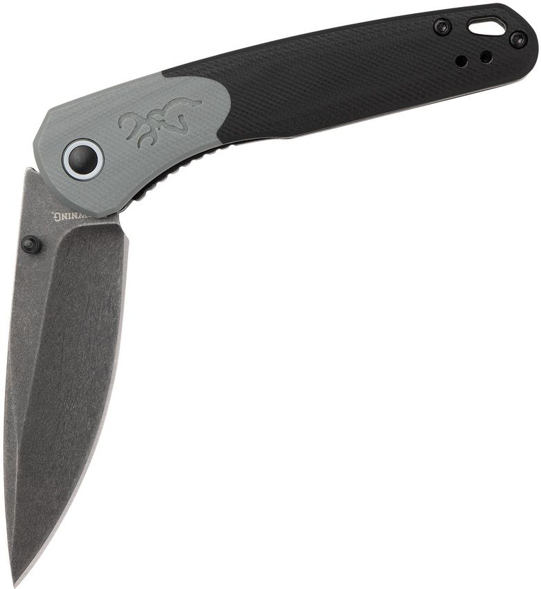 Browning Cedar Flipper Folder, D2, Black Stonewash — view 3