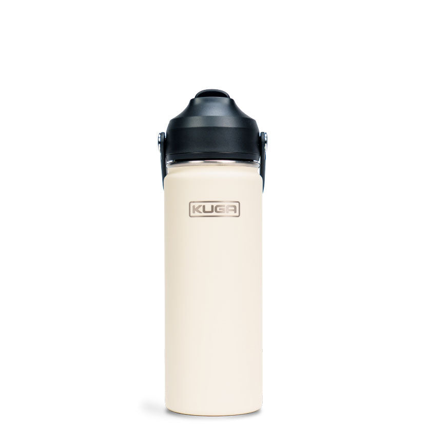 Kuga Outlander 532ml insulated stainless steel flask in Buttercream, front view