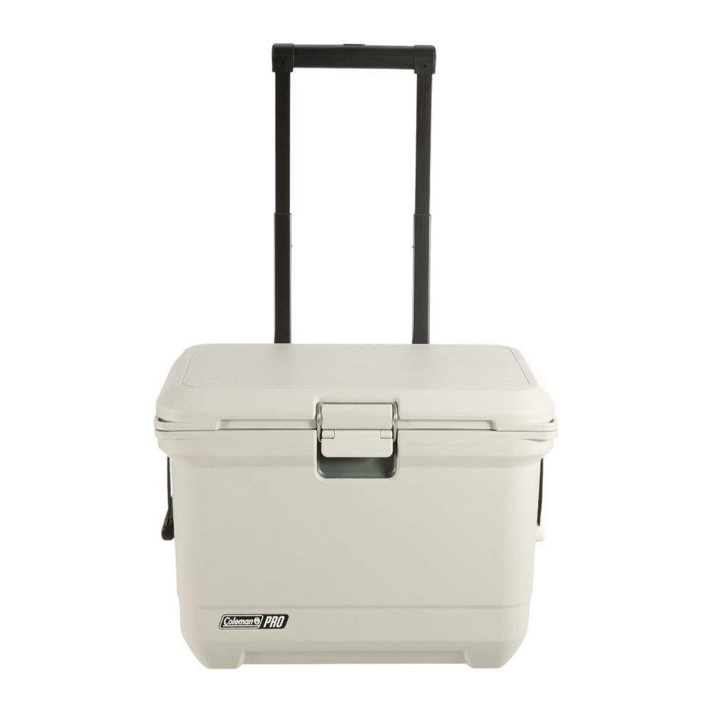 Coleman Pro Series 55QT wheeled cooler side view