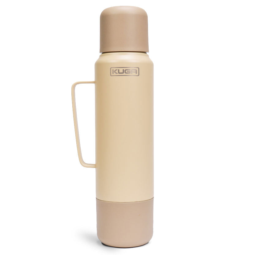 Kuga Camper 1182ml vacuum flask with dual cups, front view
