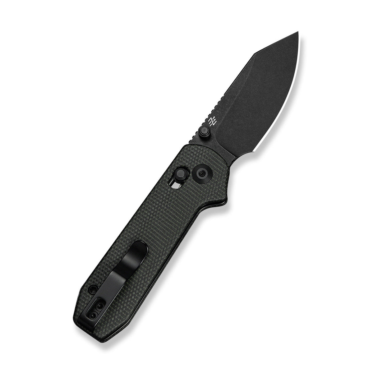 CIVIVI Lil Yonder crossbar lock knife, Dark Green Canvas Micarta, view 2