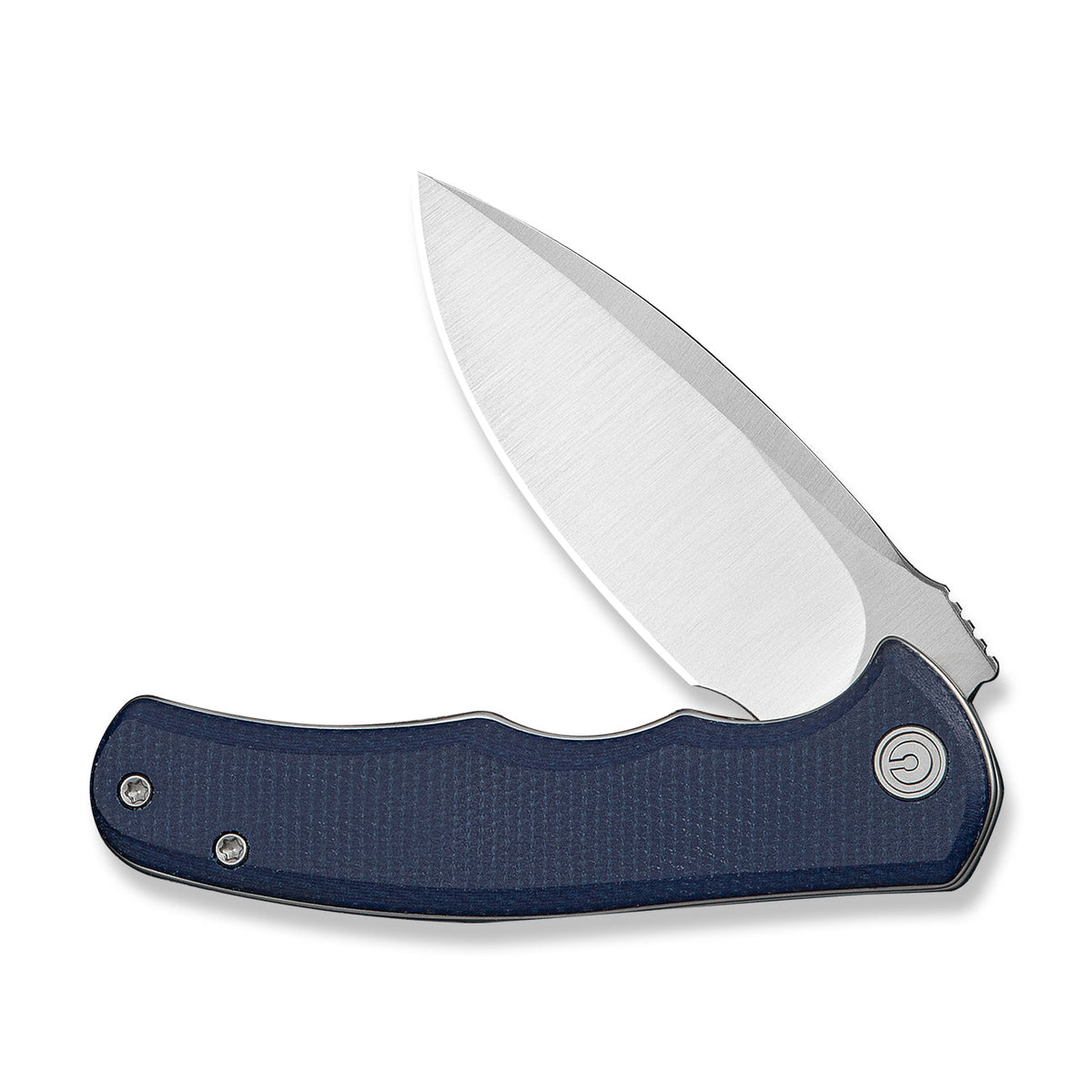 CIVIVI Mini Praxis flipper knife, blue canvas Micarta, view 3