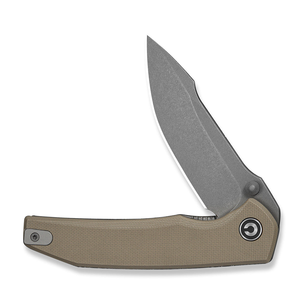 CIVIVI Ryson-E thumb stud knife, Tan G10, view 3