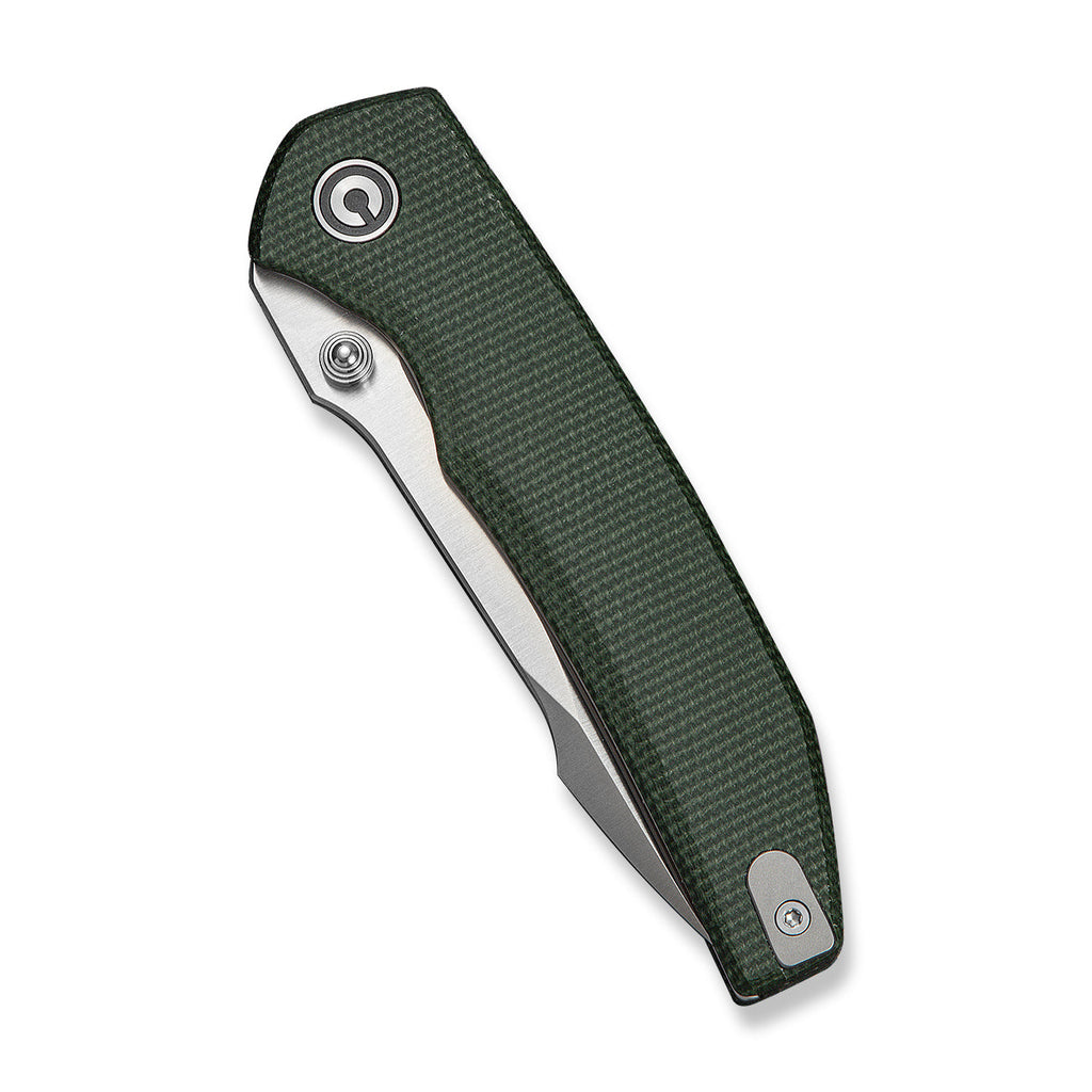 CIVIVI Ryson-E thumb stud knife, Green Canvas Micarta, view 4