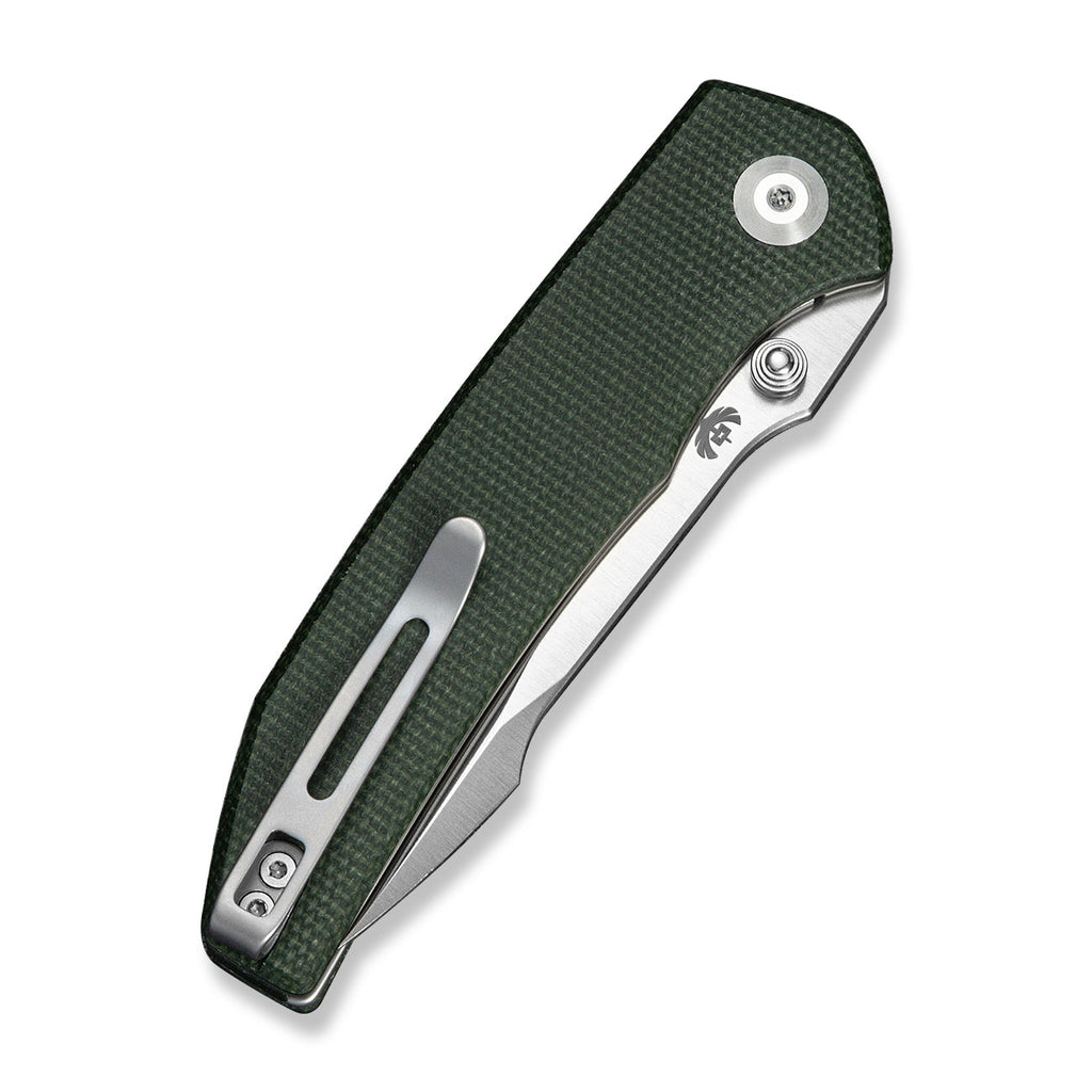 CIVIVI Ryson-E thumb stud knife, Green Canvas Micarta, view 5