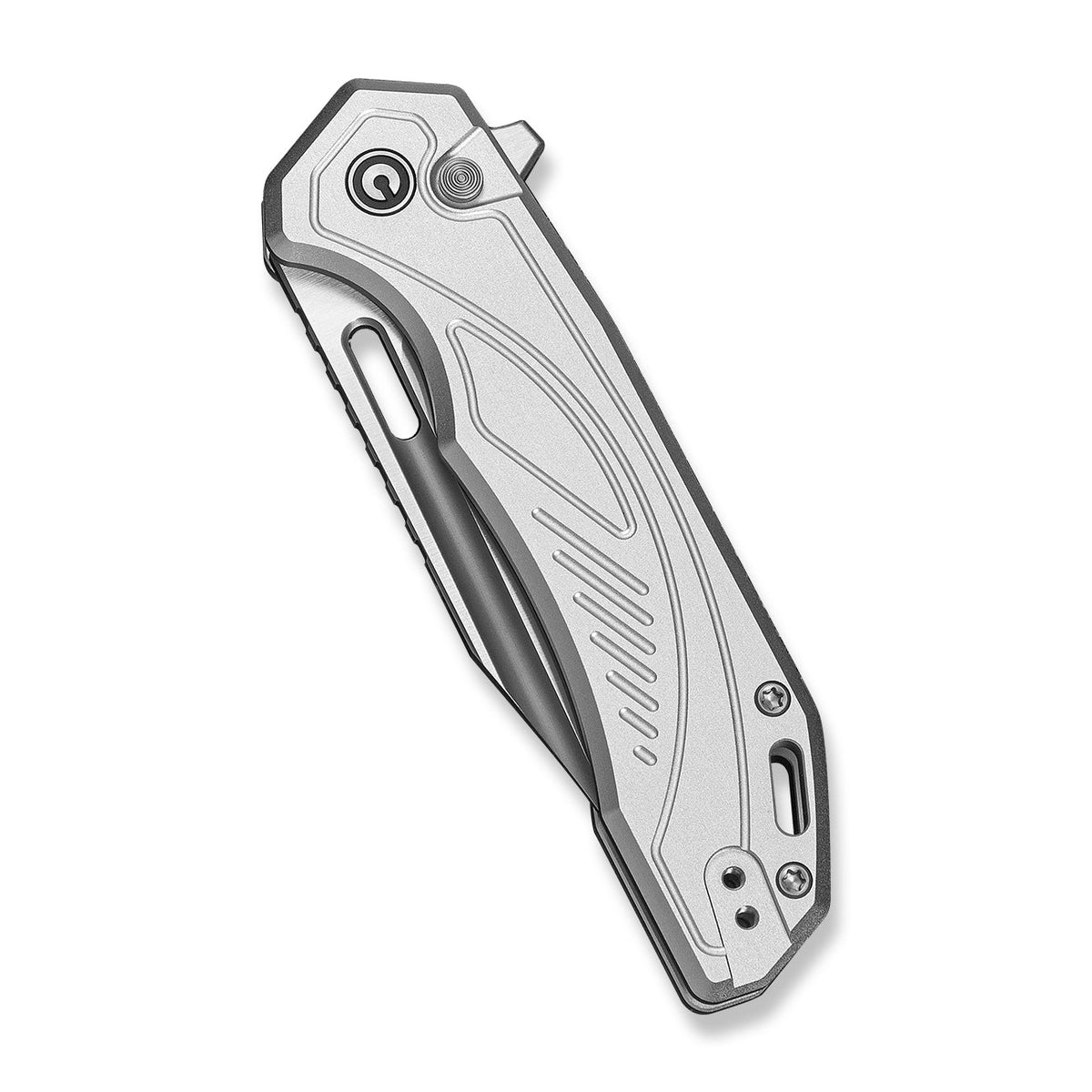CIVIVI Zelthara flipper knife, Silver Aluminium, view 4