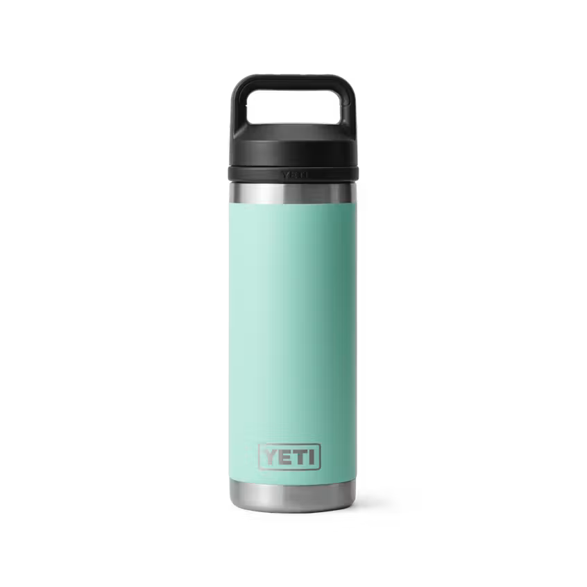 YETI Rambler 18oz Bottle with Chug Cap in Seafoam, insulated stainless steel bottle
