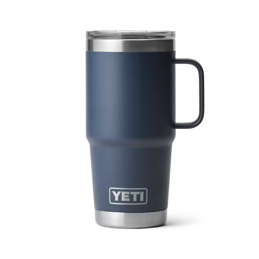 YETI Rambler 20oz Travel Mug in Navy, insulated stainless steel mug