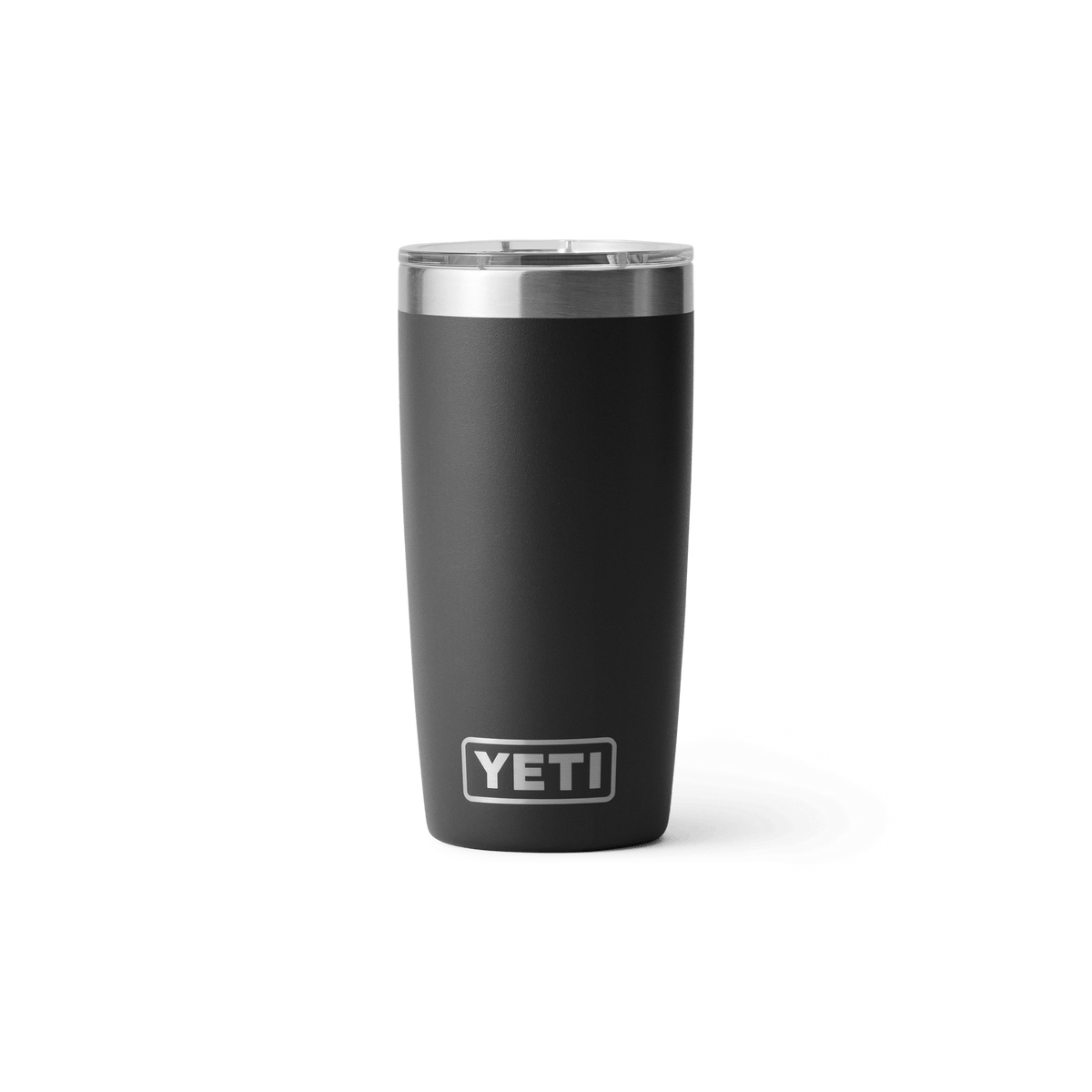 YETI Rambler 10oz Tumbler with MagSlider Lid in Black, front view