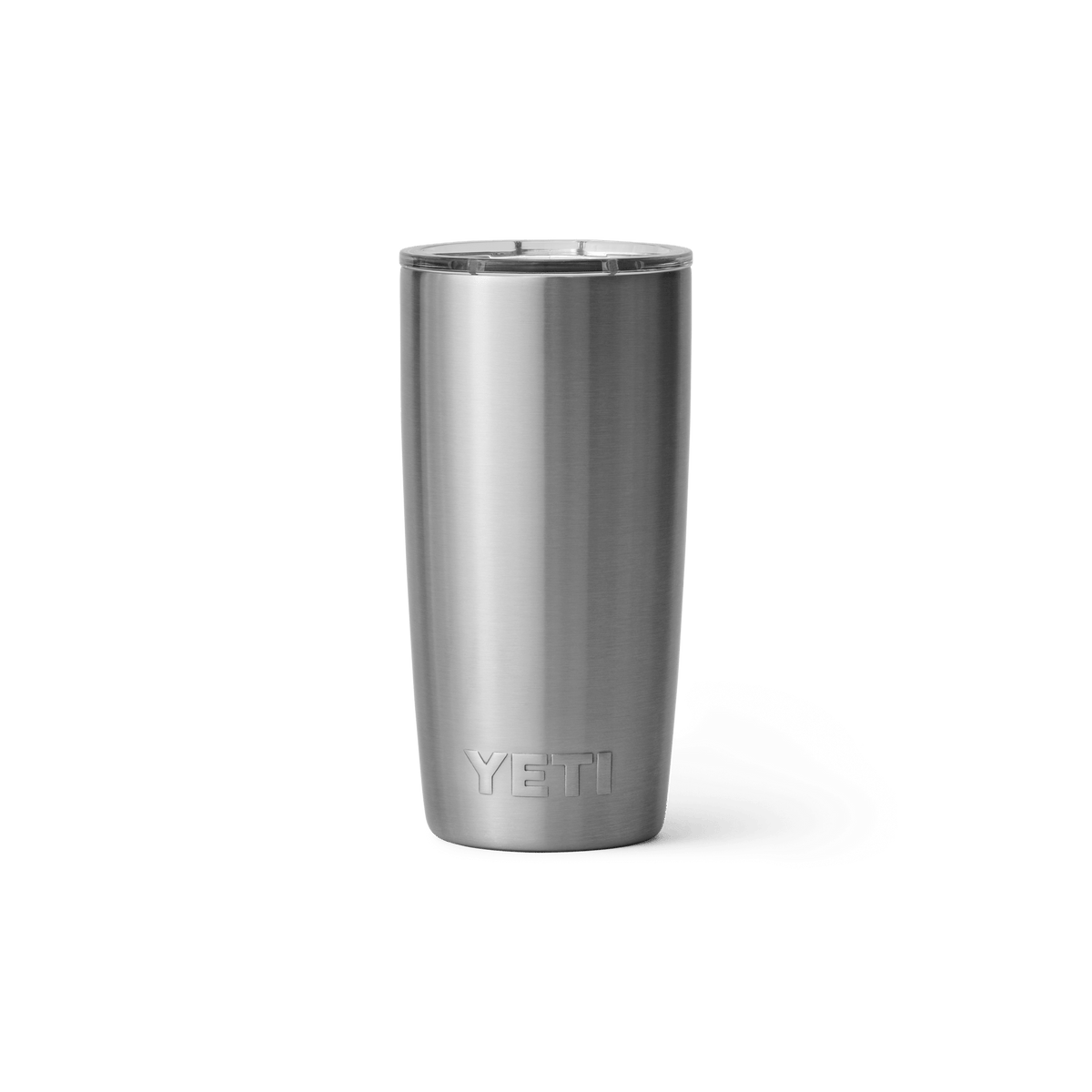 YETI Rambler 10oz Tumbler with MagSlider Lid in Stainless Steel, front view