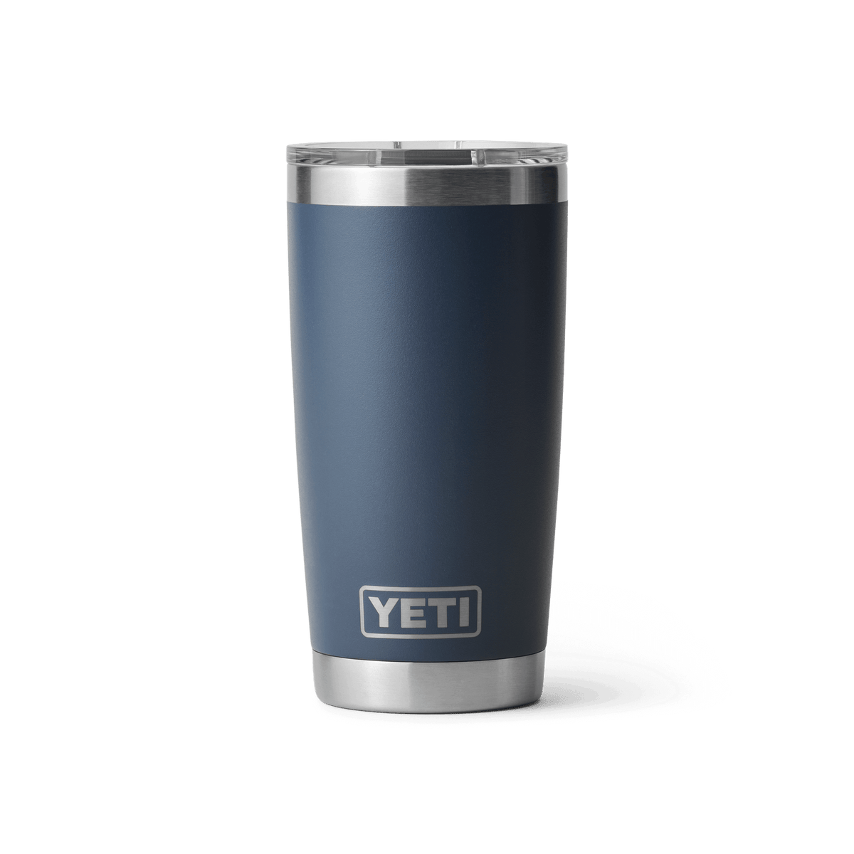 YETI Rambler 20oz Tumbler with MagSlider Lid in Navy, front view