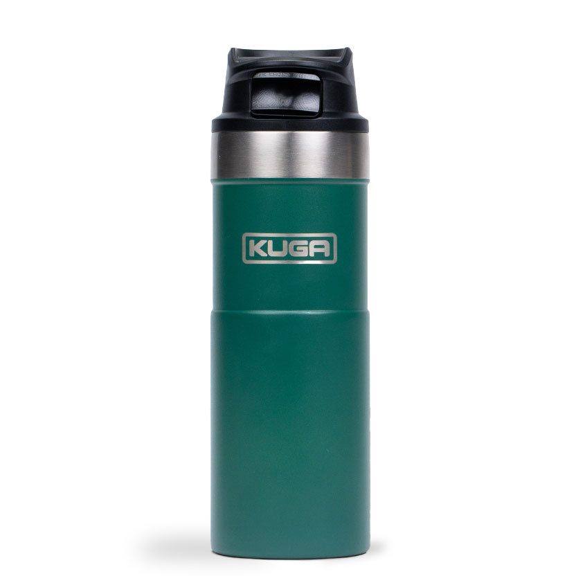 Kuga Trigger 473ml insulated travel flask in Hunter Green