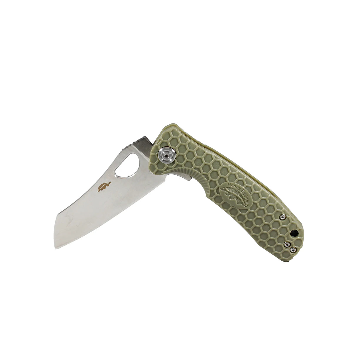 Honey Badger Wharncleaver D2 Small green knife detail