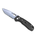 Honey Badger Cross-Bolt Tanto Folder — Serrated, 14C28N, Black FRN
