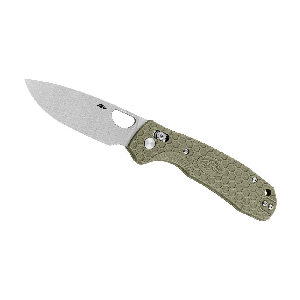 Honey Badger Cross-Bolt Drop-Point Folder — Medium/Large FRN