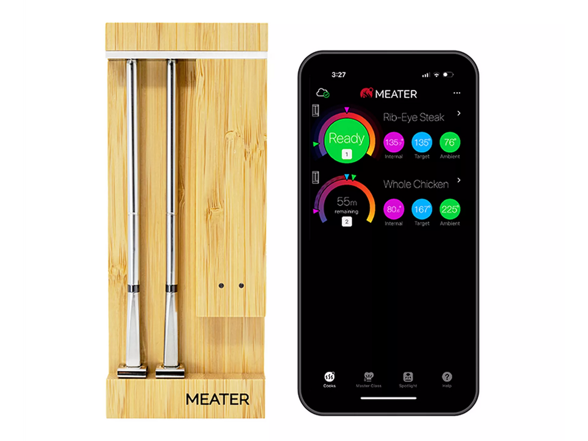 MEATER Pro Duo meat thermometer in use