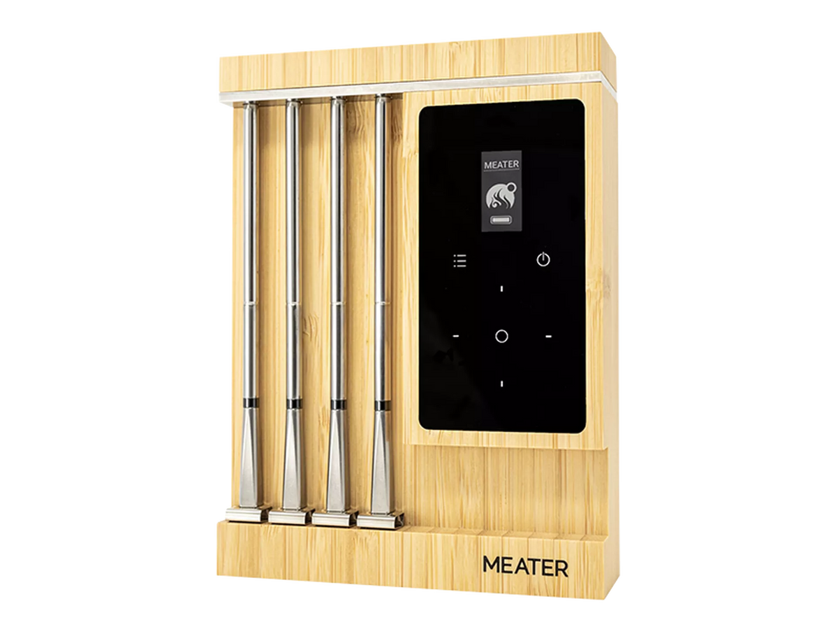 MEATER Pro XL four probes in charging base with built-in display