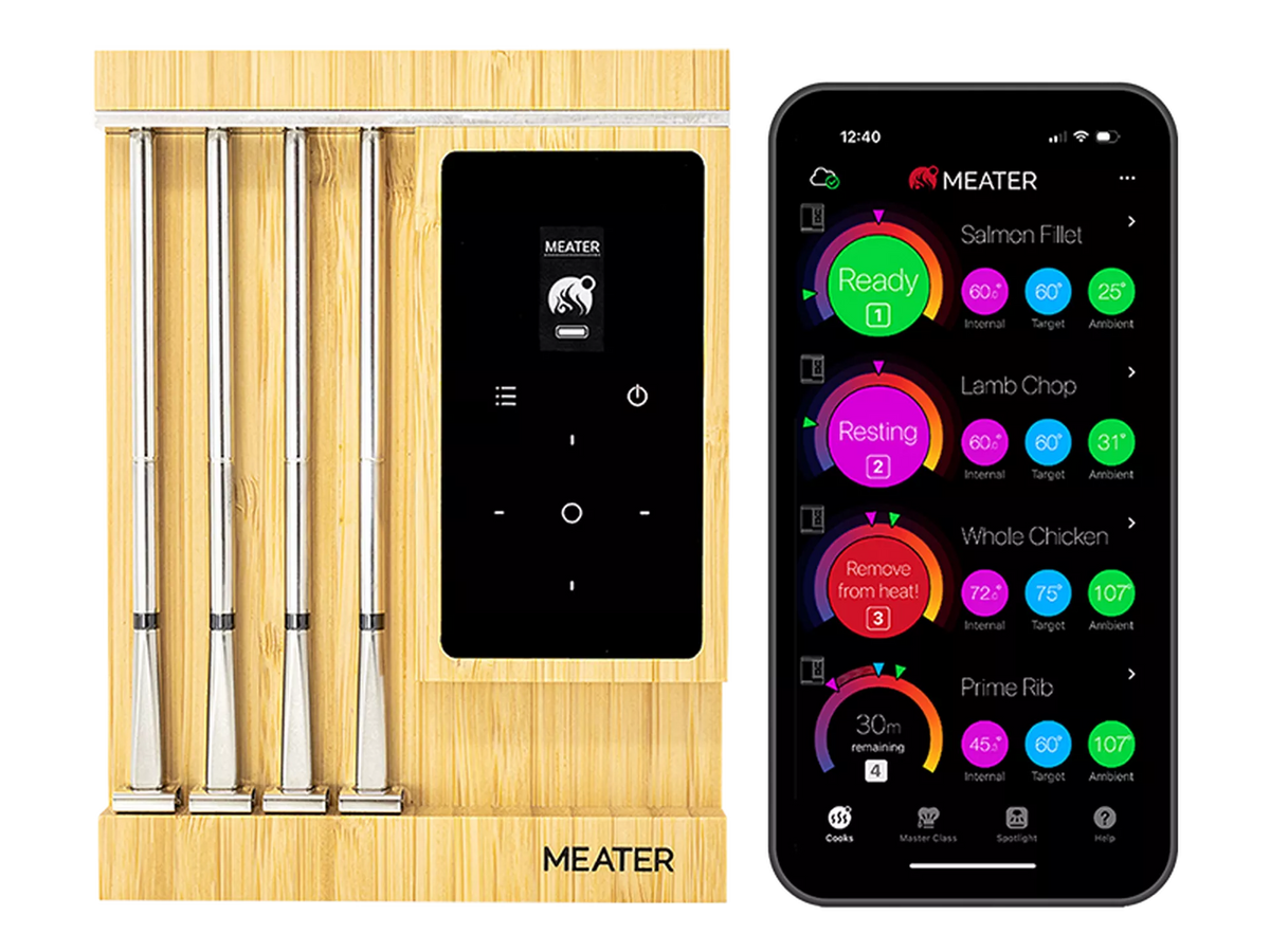 MEATER Pro XL meat thermometer in use