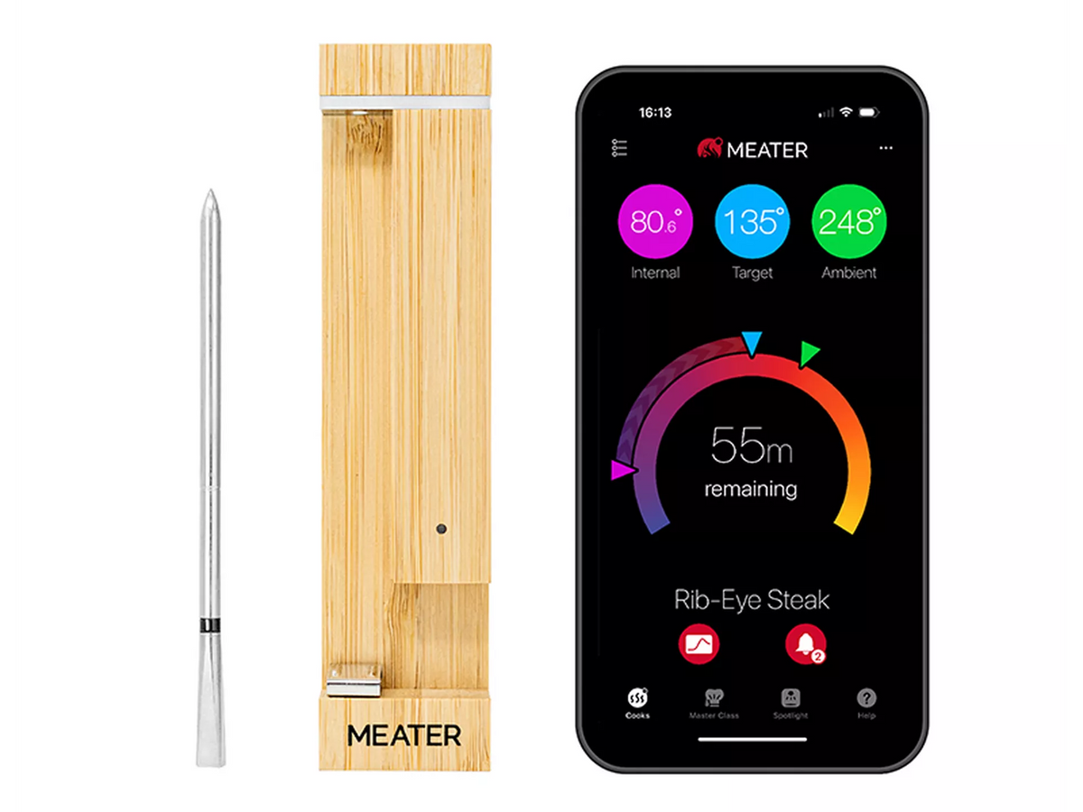 MEATER Pro meat thermometer in use