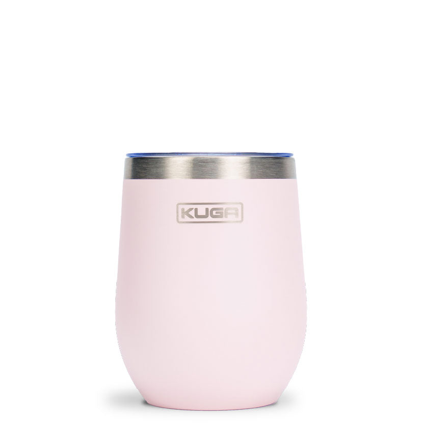 Kuga Wine Tumbler 354ml Stainless Steel with Lid in Whisper Pink