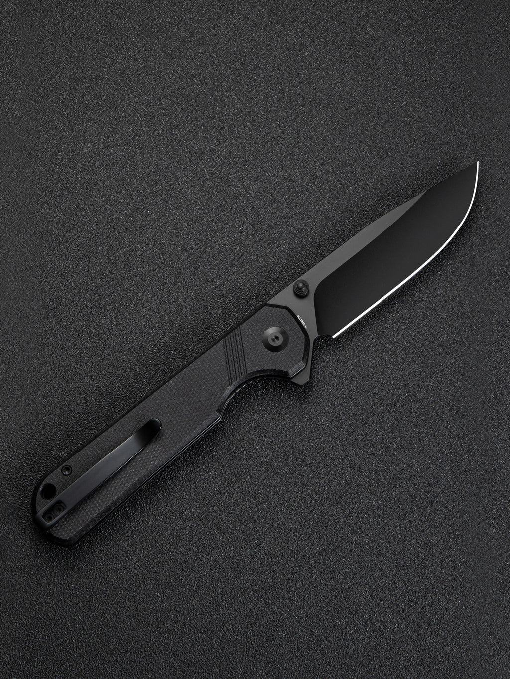 SENCUT Aetheris — Black Canvas Micarta