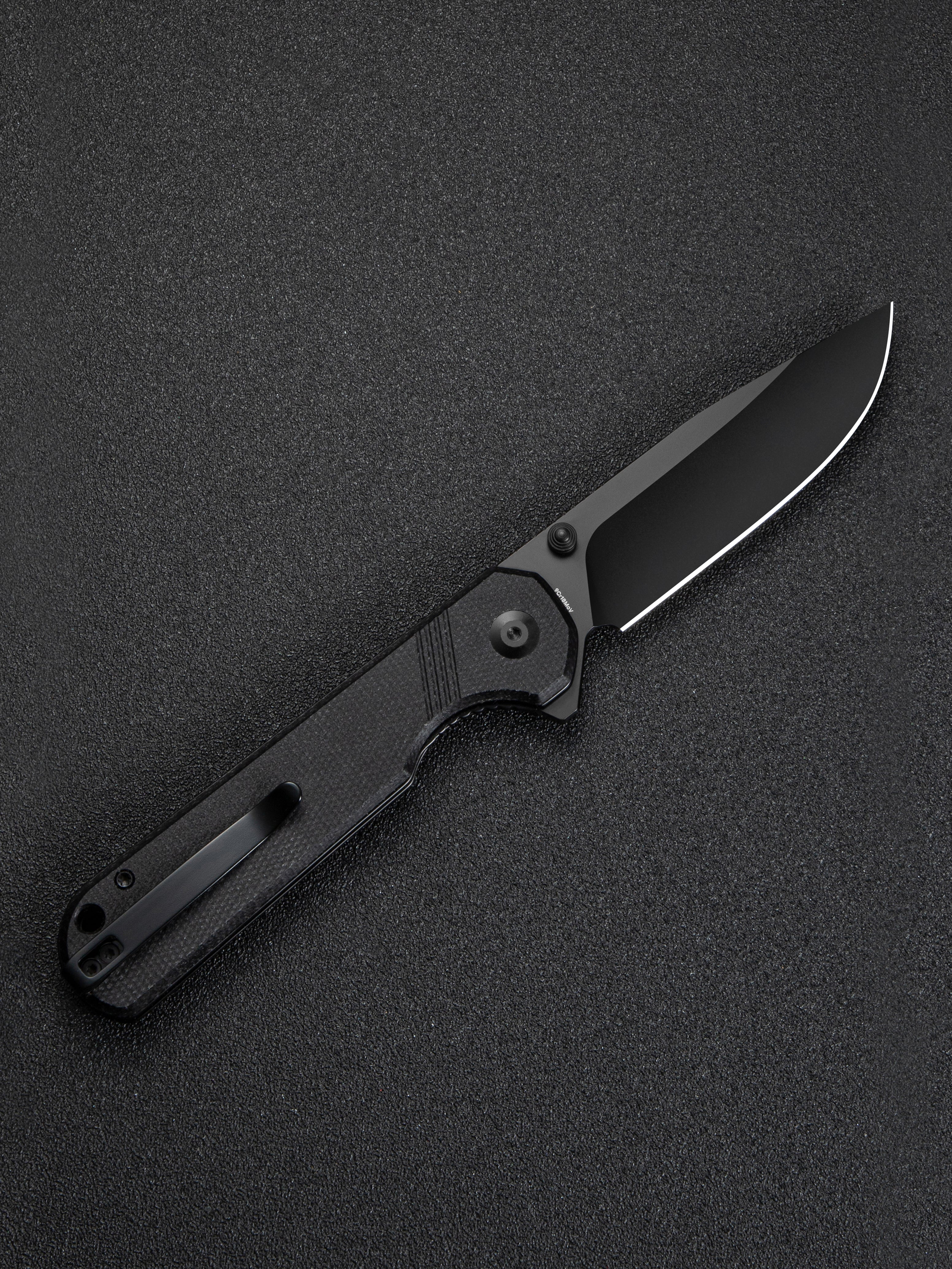SENCUT Aetheris — Black Canvas Micarta