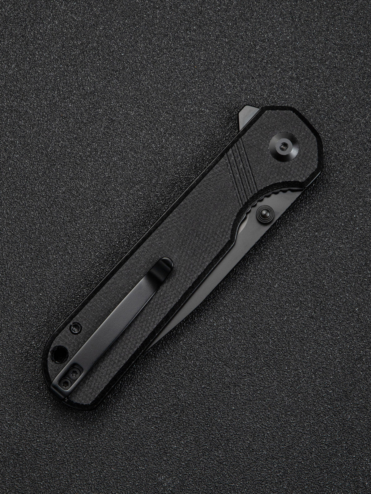 SENCUT Aetheris — Black Canvas Micarta