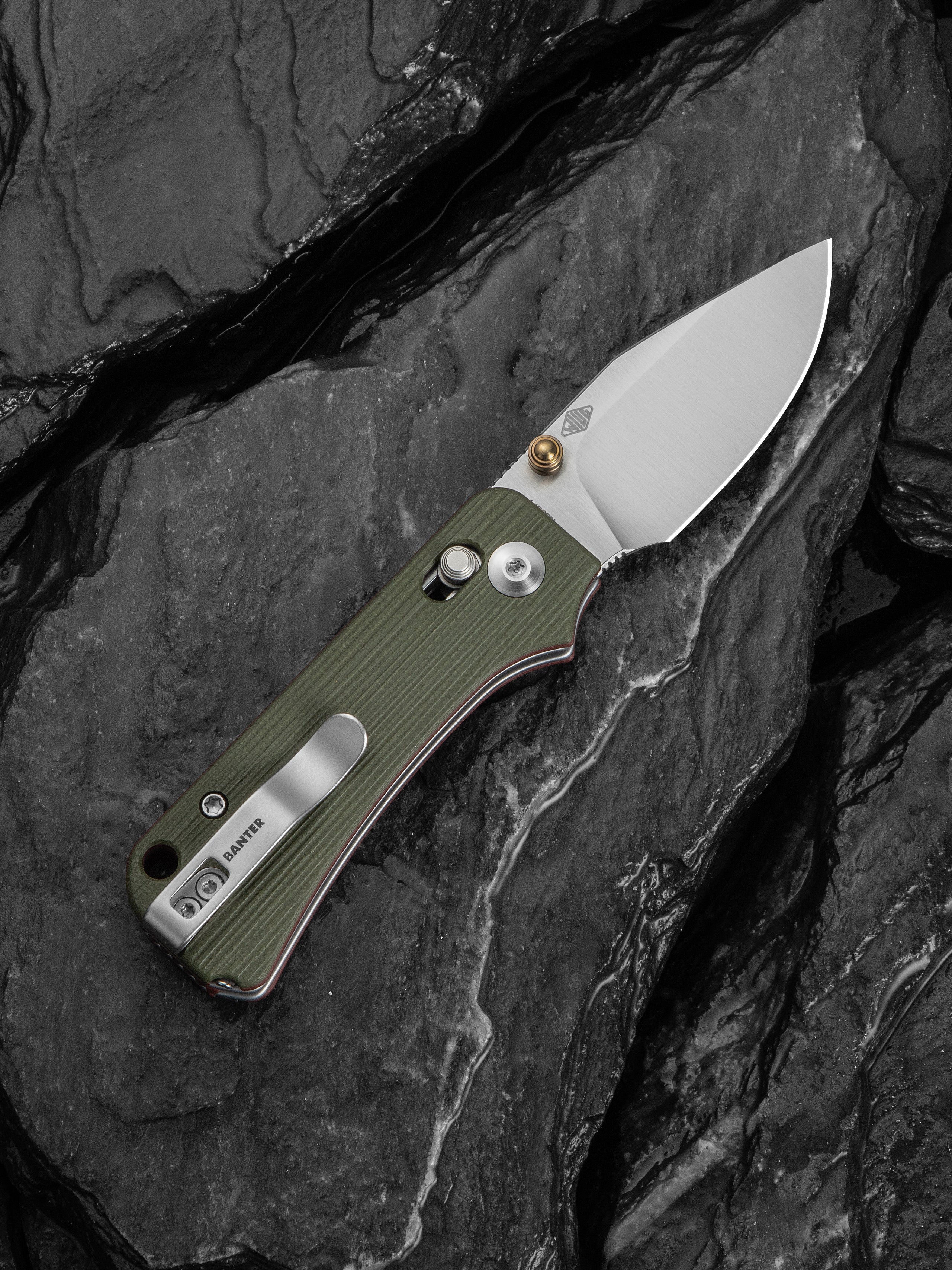 CIVIVI Baby Banter 2 - TG — Milled Green/Red G10