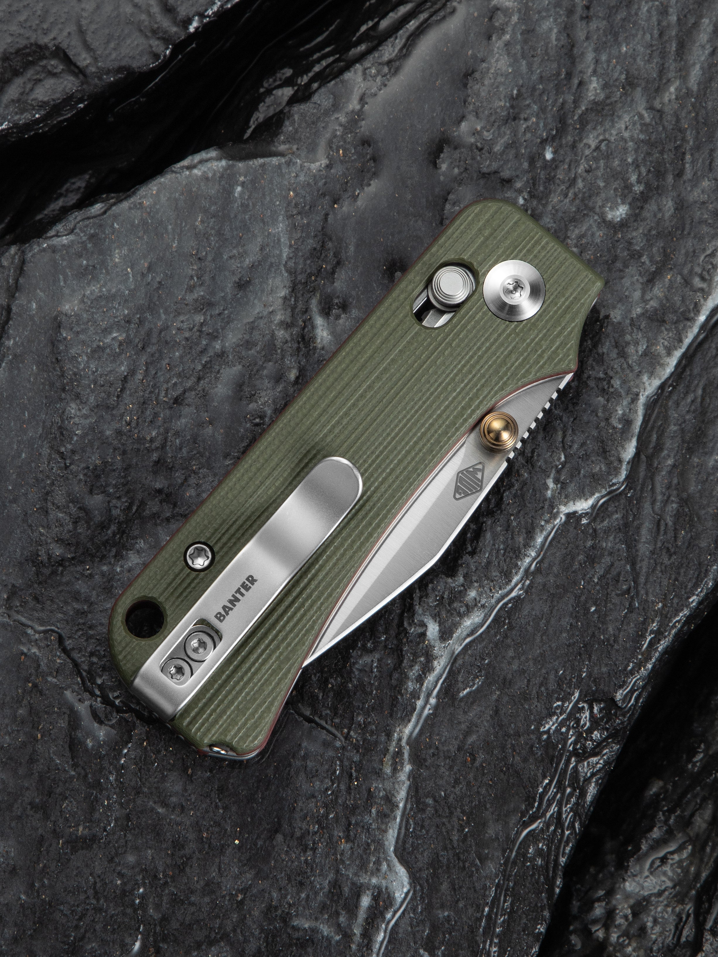CIVIVI Baby Banter 2 - TG — Milled Green/Red G10