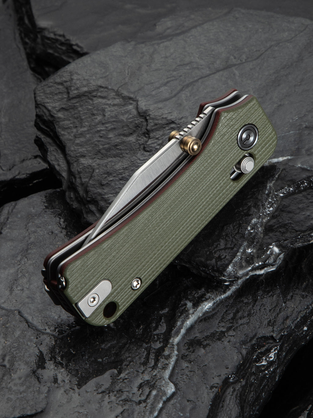 CIVIVI Baby Banter 2 - TG — Milled Green/Red G10