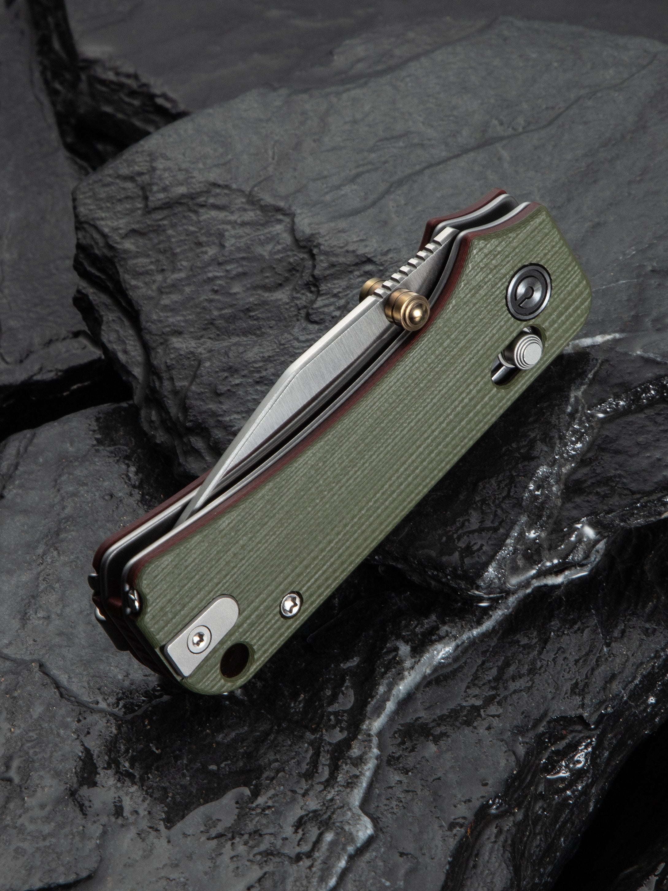 CIVIVI Baby Banter 2 - TG — Milled Green/Red G10