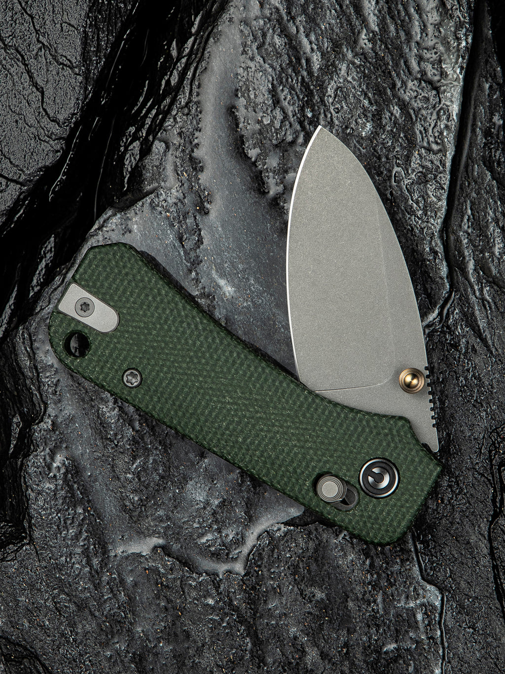 CIVIVI Baby Banter 2 — Green Canvas Micarta