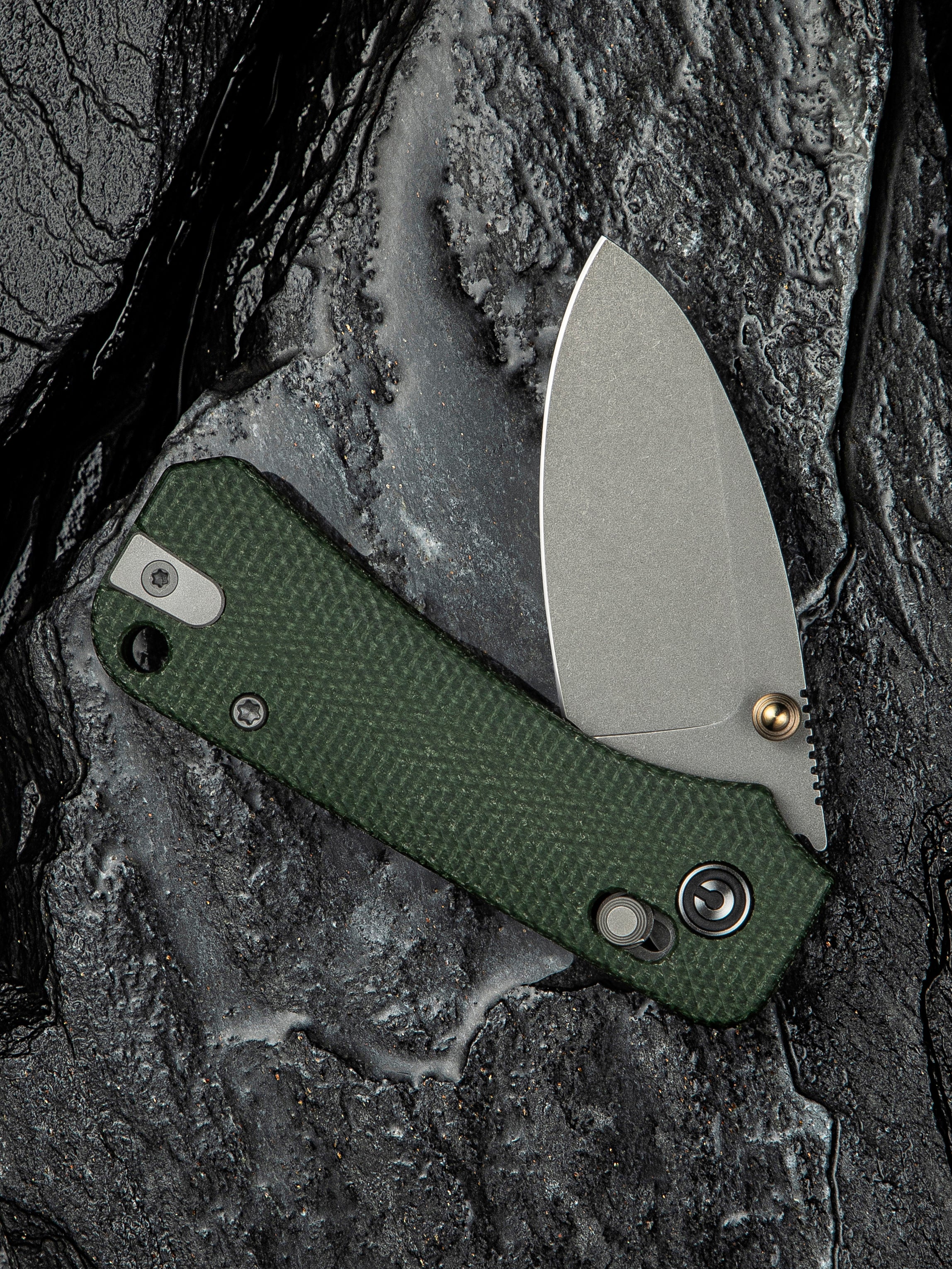 CIVIVI Baby Banter 2 — Green Canvas Micarta