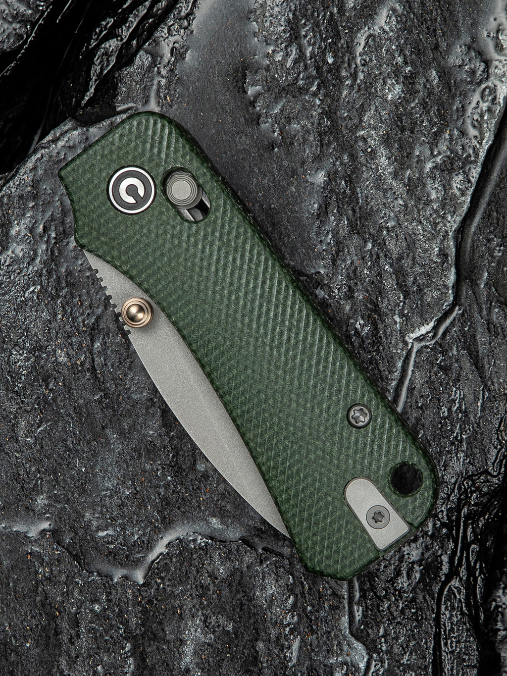 CIVIVI Baby Banter 2 — Green Canvas Micarta