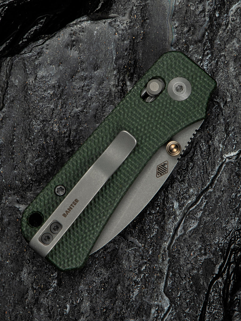 CIVIVI Baby Banter 2 — Green Canvas Micarta