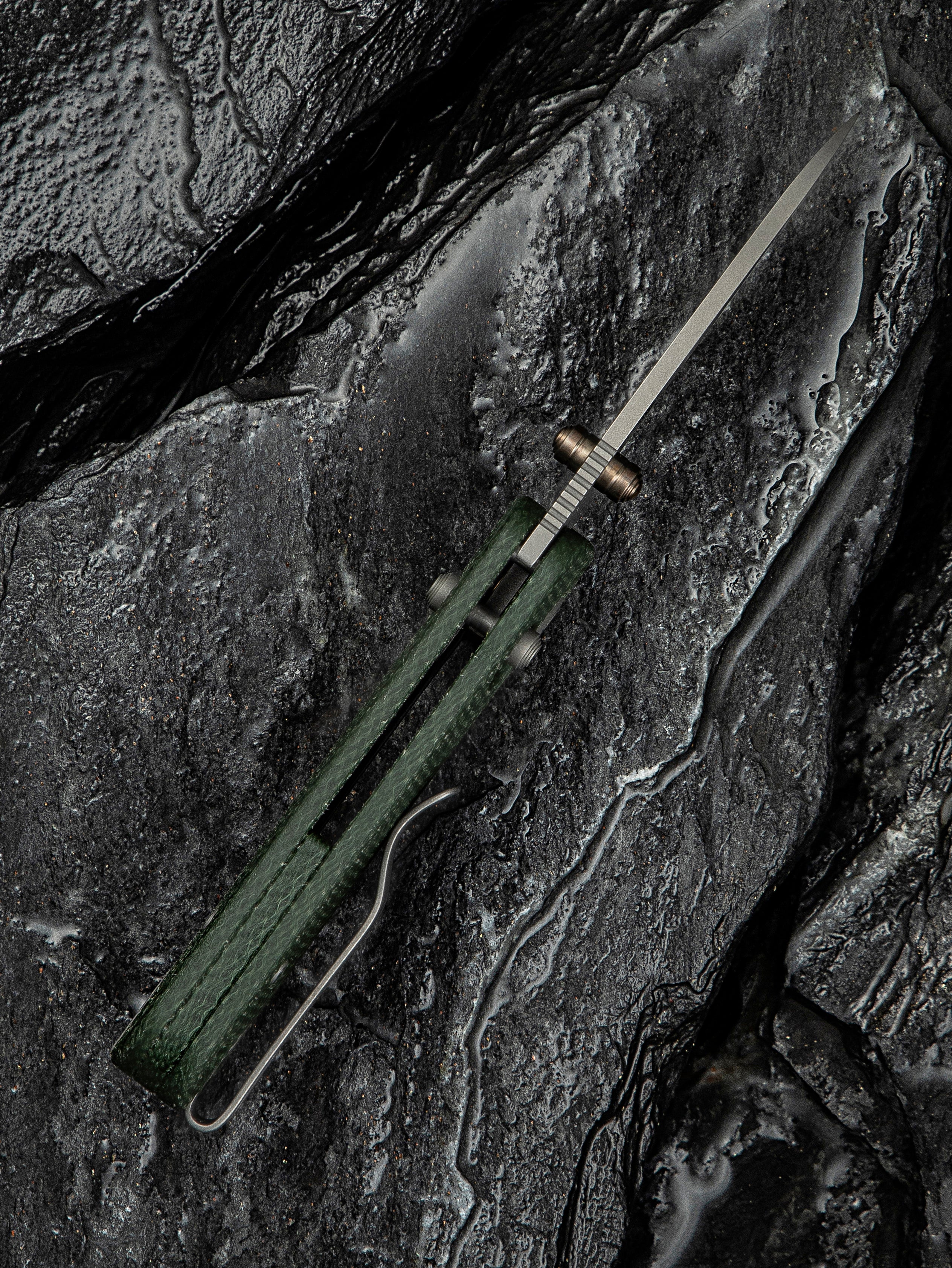 CIVIVI Baby Banter 2 — Green Canvas Micarta