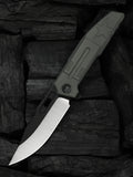 WE Knife Co Barracks limited edition folding knife with dark olive titanium handle