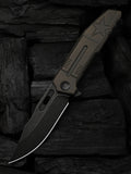 WE Knife Co Barracks limited edition folding knife with bronze titanium handle