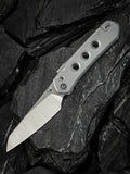 CIVIVI Vision FG folding knife with polished clear Lexan handle and satin Nitro-V blade
