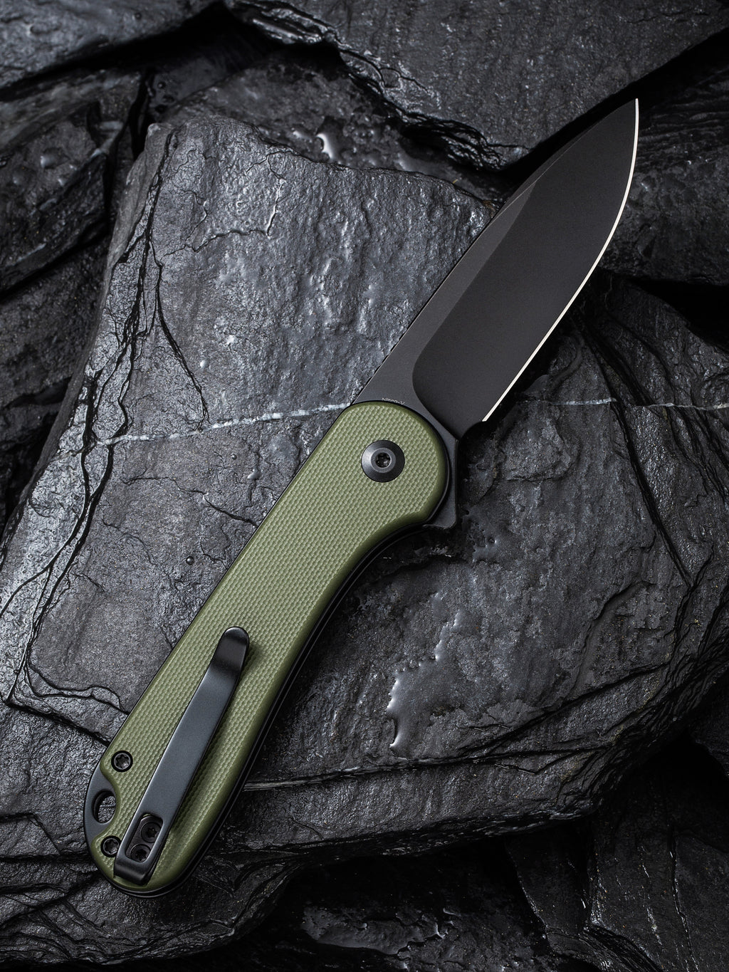 CIVIVI Button Lock Elementum II — OD Green G10