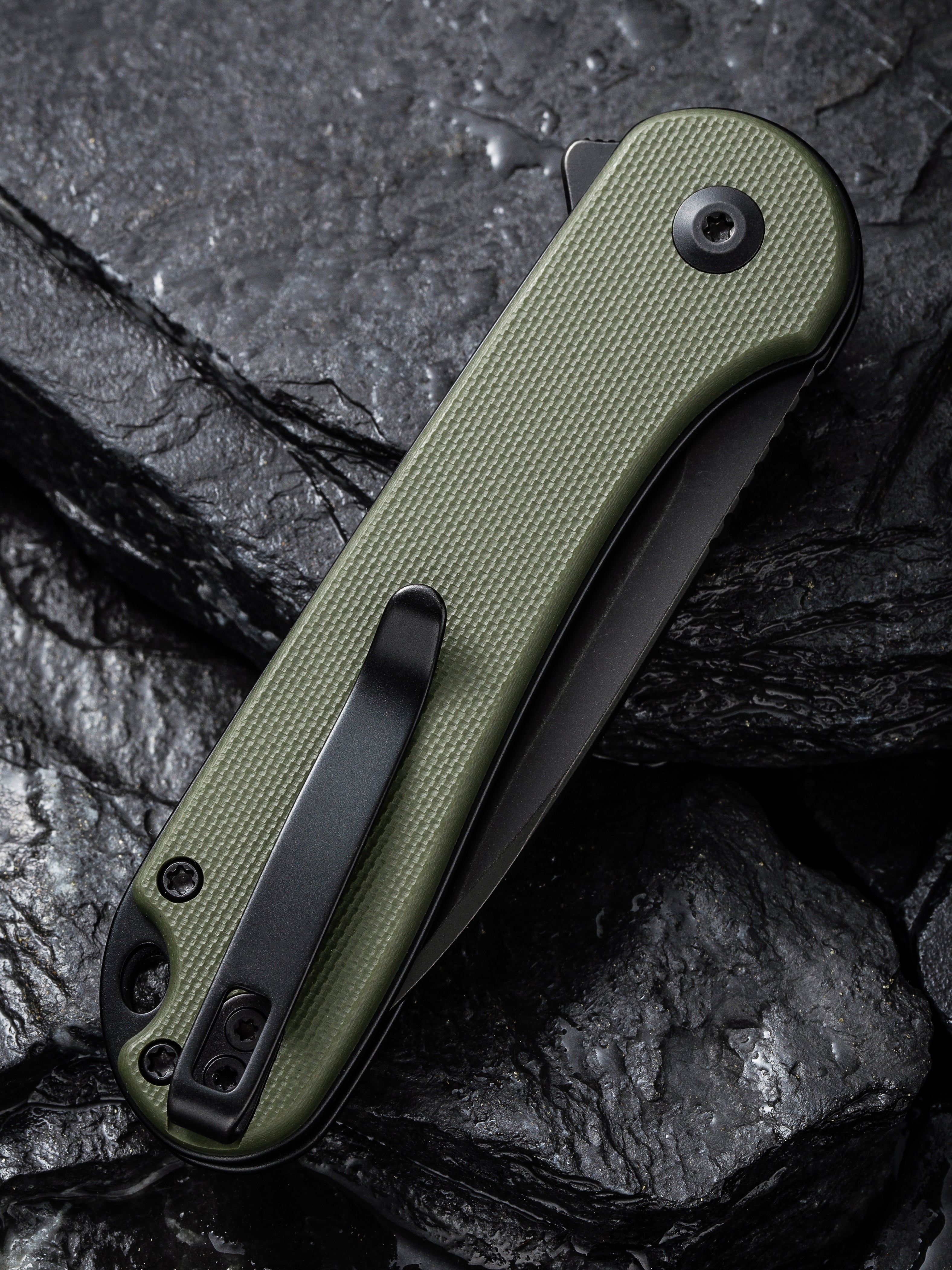 CIVIVI Button Lock Elementum II — OD Green G10